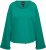 Ulla Popken Rolled Edge Long Sleeve Sweatshirt Emerald Green - Pulovere & hanorace - 