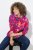 Ulla Popken Ribbon Print Turtleneck Sweatshirt Cherry Red - Pulovere & hanorace - Bluze, Hanorace & Tricotaje Comode