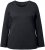 Ulla Popken Basic Round Neck Long Sleeve Slim Fit Cotton Tee Black - Tricouri - 