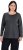 Ulla Popken Basic Round Neck Long Sleeve Slim Fit Cotton Tee Charcoal - Tricouri - 