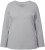 Ulla Popken Basic Round Neck Long Sleeve Slim Fit Cotton Tee Light Grey Melange - Tricouri - 