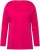 Ulla Popken Basic Round Neck Long Sleeve Slim Fit Cotton Tee Magenta Pink - Tricouri - 