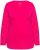 Ulla Popken Basic Round Neck Long Sleeve Slim Fit Cotton Tee Red Pink - Tricouri - 