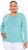 Ulla Popken Basic Round Neck Long Sleeve Slim Fit Cotton Tee Mint - Tricouri - 