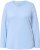 Ulla Popken Basic Round Neck Long Sleeve Slim Fit Cotton Tee Light Blue - Tricouri - 