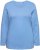 Ulla Popken Basic Round Neck Long Sleeve Slim Fit Cotton Tee Light Cornflower - Tricouri - 