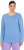 Ulla Popken Basic Round Neck Long Sleeve Slim Fit Cotton Tee Light Cornflower - Tricouri - 