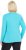 Ulla Popken Basic Round Neck Long Sleeve Slim Fit Cotton Tee Deep Aqua - Tricouri - 