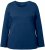 Ulla Popken Basic Round Neck Long Sleeve Slim Fit Cotton Tee Dark Blue - Tricouri - 
