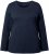 Ulla Popken Basic Round Neck Long Sleeve Slim Fit Cotton Tee Navy Blue - Tricouri - 