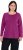 Ulla Popken Basic Round Neck Long Sleeve Slim Fit Cotton Tee Berry - Tricouri - 