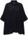 Ulla Popken Sparkling Draped Collared Tee Navy Blue - Tricouri imprimate pentru femei - 