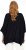 Ulla Popken Sparkling Draped Collared Tee Navy Blue - Tricouri imprimate pentru femei - 