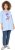 Ulla Popken Floral Motif 3/4 Sleeve Tunic Tee Light Blue - Tricouri imprimate pentru femei - 