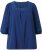 Ulla Popken Embroidered Detail 3/4 Sleeve Tee Dark Blue - Tricouri imprimate pentru femei - 