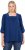 Ulla Popken Embroidered Detail 3/4 Sleeve Tee Dark Blue - Tricouri imprimate pentru femei - 