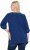 Ulla Popken Embroidered Detail 3/4 Sleeve Tee Dark Blue - Tricouri imprimate pentru femei - 