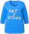 Ulla Popken Make It Amazing 3/4 Sleeve Graphic Tee Pacific Blue - Tricouri imprimate pentru femei - 