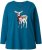 Ulla Popken Fawn Long Sleeve Graphic Tee Teal - Tricouri imprimate pentru femei - 