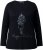 Ulla Popken Holiday Long Sleeve Graphic Tee Black - Tricouri imprimate pentru femei - 