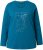 Ulla Popken Holiday Long Sleeve Graphic Tee Teal - Tricouri imprimate pentru femei - 