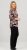 Scandinavian Caramel Flowers Blouse Purple and Brown - Tricouri imprimate pentru femei - 