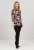 Scandinavian Caramel Flowers Blouse Purple and Brown - Tricouri imprimate pentru femei - 