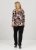 Scandinavian Caramel Flowers Blouse Purple and Brown - Tricouri imprimate pentru femei - 