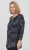 Scandinavian Caramel Triangles Tunic Dark Blue - Tricouri imprimate pentru femei - 
