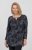 Scandinavian Caramel Triangles Tunic Dark Blue - Tricouri imprimate pentru femei - 