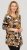 Scandinavian Caramel Flower Petals Tunic Orange and Brown - Tricouri imprimate pentru femei - 