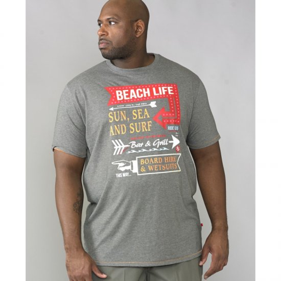 D555 Kennedy T-shirt Khaki Marl - Tricouri - Tricouri Bărbați Mărimi Mari