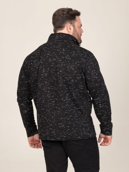 D555 Chandler Reno 1/4 Zip Neck Sweatshirt With Bear Logo Negru - Pulovere & hanorace - Pulovere & Hanorace Bărbați Mărimi Mari
