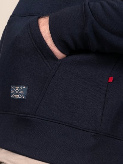 D555 Hector Adventurer Printed Zip Through Hoody Albastru marin - Pulovere & hanorace - Pulovere & Hanorace Bărbați Mărimi Mari