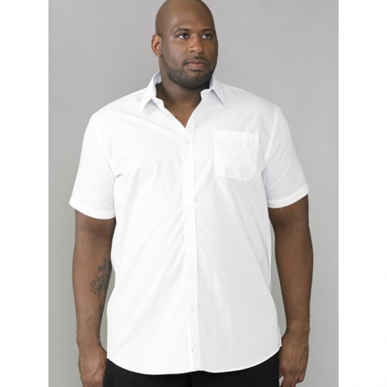 D555 Delmar Easy Iron-Shirt White - Cămăși - Cămăși Bărbați Mărimi Mari