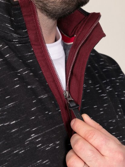 D555 Chandler Reno 1/4 Zip Neck Sweatshirt With Bear Logo Negru - Pulovere & hanorace - Pulovere & Hanorace Bărbați Mărimi Mari
