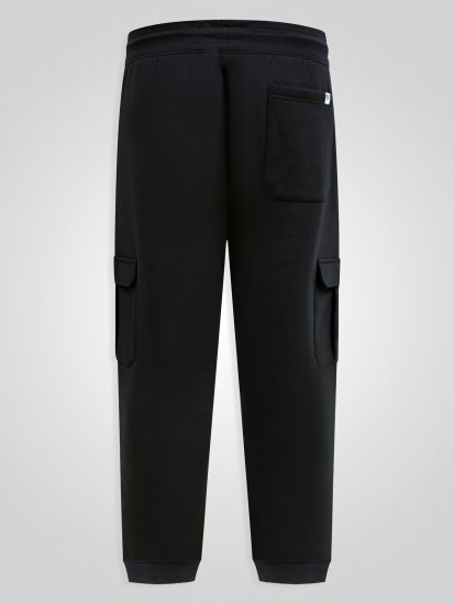 D555 Dexter 1 Cargo Jogger With Bear Embroidery Negru - Pantaloni trening - Pantaloni Trening Bărbați Mărimi Mari