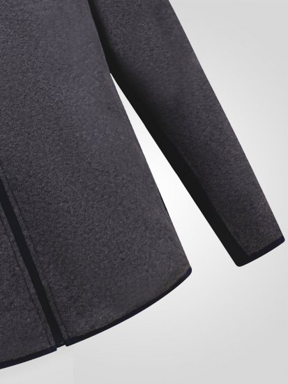 D555 Conrad Detachable Hood Bonded Fleece Zip Through Hoody Albastru marin - Pulovere & hanorace - Pulovere & Hanorace Bărbați Mărimi Mari