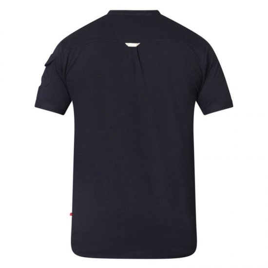 D555 Archer Collarless Shirt Black - Cămăși - Cămăși Bărbați Mărimi Mari