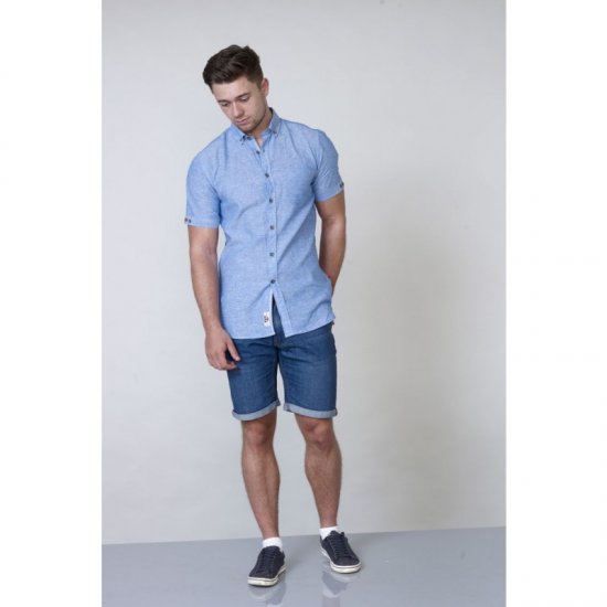 D555 Eric Linen Short Sleeve Shirt - Cămăși - Cămăși Bărbați Mărimi Mari