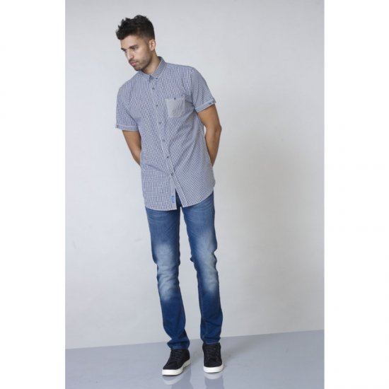 D555 Hank Gingham Short Sleeve Shirt - Cămăși - Cămăși Bărbați Mărimi Mari