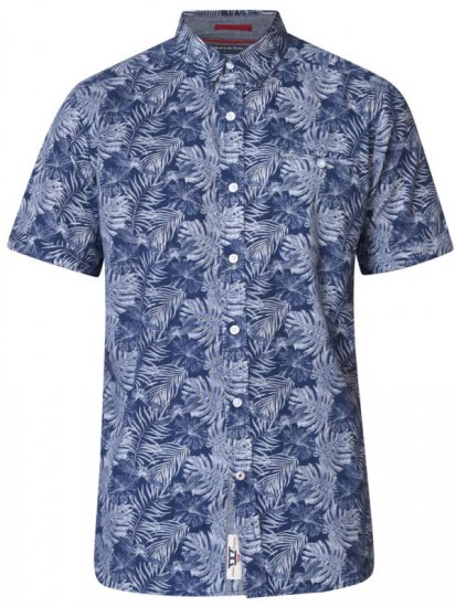 D555 Sheldon Hawaii Shirt Navy - Cămăși - Cămăși Bărbați Mărimi Mari