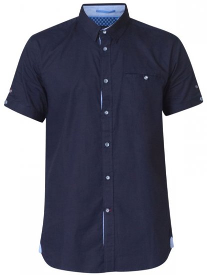 D555 Tim Short Sleeve Shirt Navy - Cămăși - Cămăși Bărbați Mărimi Mari