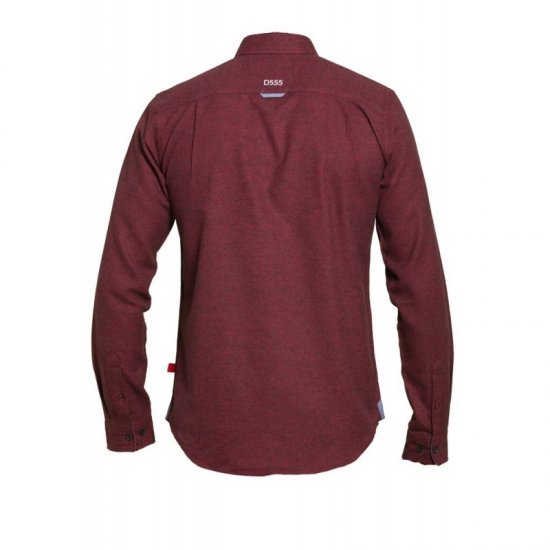 D555 Dawson Textured Shirt Dark Red - Cămăși - Cămăși Bărbați Mărimi Mari