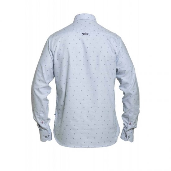 D555 Addington Printed Oxford Shirt Blue - Cămăși - Cămăși Bărbați Mărimi Mari