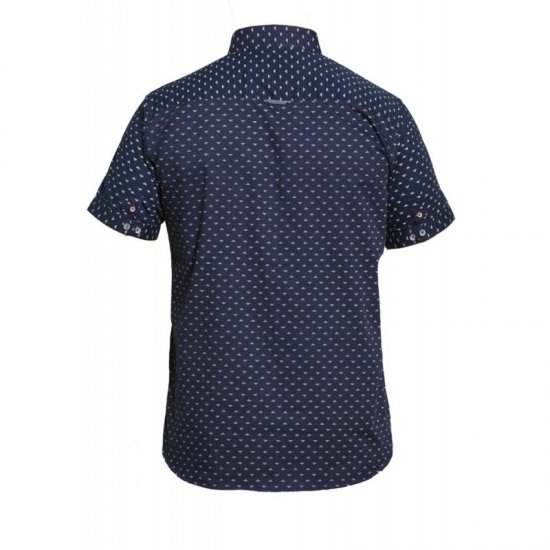 D555 Barrington Short Sleeve Shirt Navy - Cămăși - Cămăși Bărbați Mărimi Mari