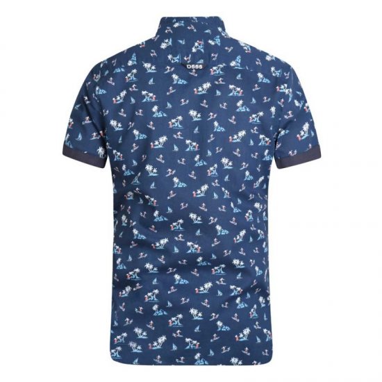 D555 Davian Hawaii Shirt Navy - Cămăși - Cămăși Bărbați Mărimi Mari