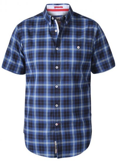 D555 Watson Short Sleeve Shirt Navy - Cămăși - Cămăși Bărbați Mărimi Mari
