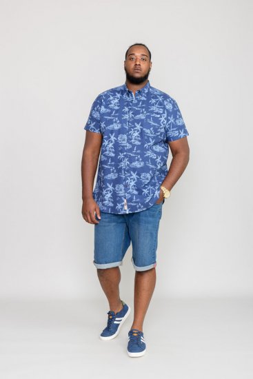 D555 WHITSBURY Hawaiian Print Shirt - Cămăși - Cămăși Bărbați Mărimi Mari