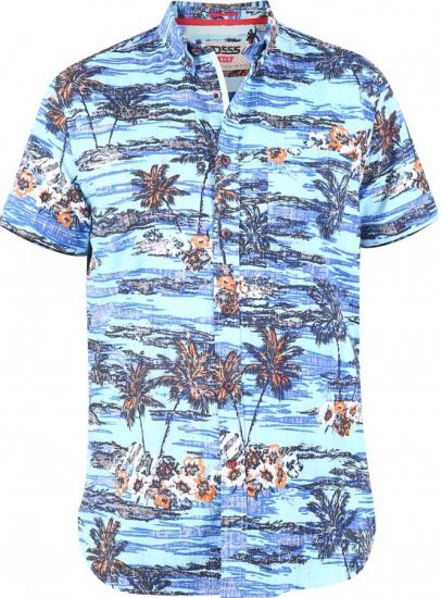 D555 CHARFORD Hawaiian Reverse Printed Shirt - Cămăși - Cămăși Bărbați Mărimi Mari